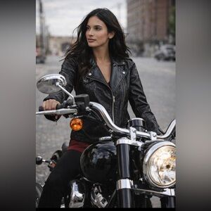 Anthropologie NWT Faux Leather Eyelet Jacket Size L.